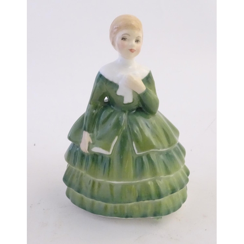 404 - Four Royal Doulton & Co figures of ladies to include Elaine modelled by Peggy Davies (HN2791), Soire... 