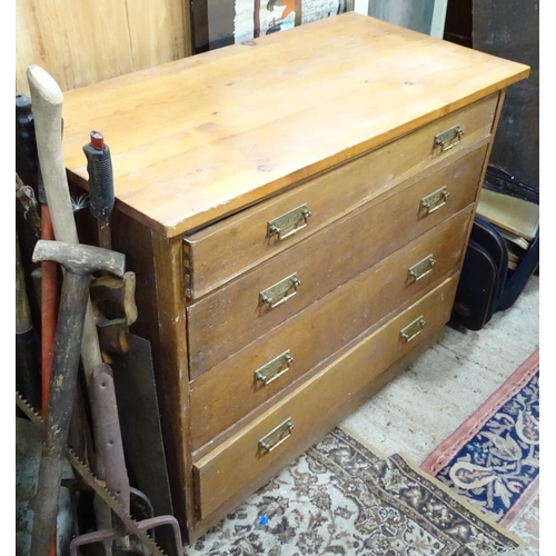 423 - A pine 4 drawer chest of drawers