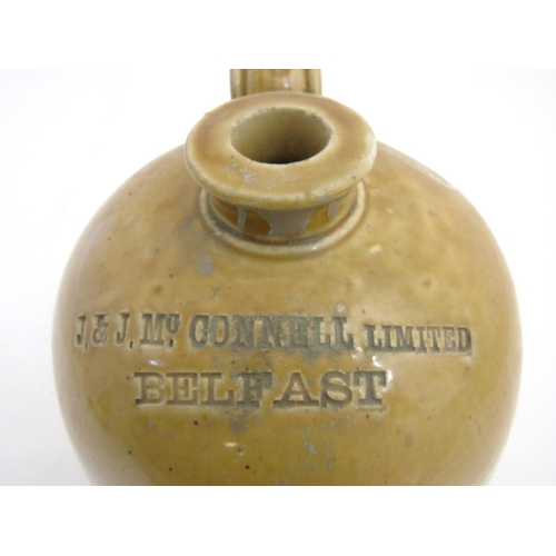 43 - Flagon: A stoneware 2-tone flagon made by Port Dundas Pottery Co. Glasgow for  J & J Mc. Connell Lim... 