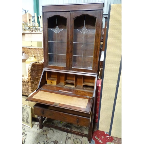 431 - A bureau bookcase