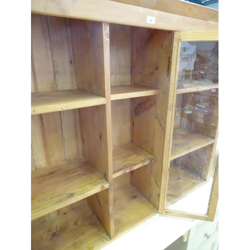 442 - Dresser top with central glazed section, together with a dressing table (2)