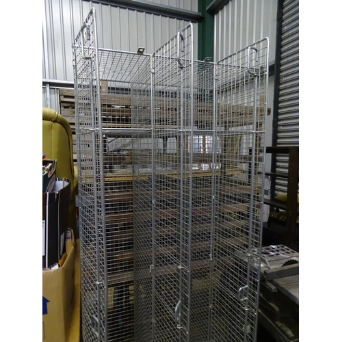 478 - A 3 door cage locker