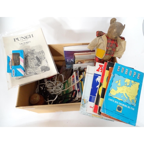 48 - A quantity of miscellaneous to include maps, glass, books, etc.