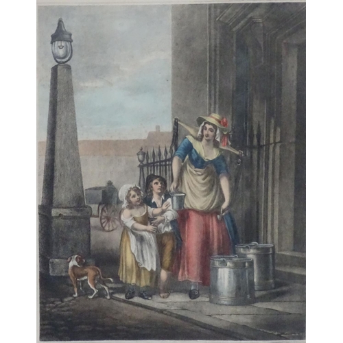 546 - 3 ' Cries of London ' Hand coloured etching and engravings: Plate 2 Schiavonetti after Francis Wheat... 