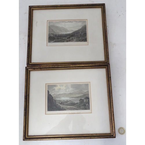 557 - A pair of small framed prints, depicting valley scenes