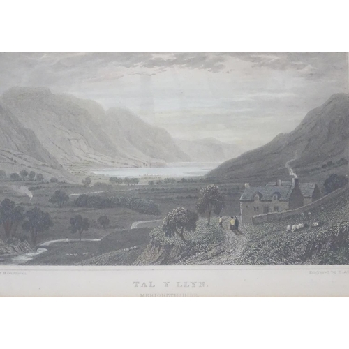 557 - A pair of small framed prints, depicting valley scenes