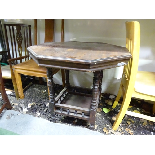 565 - An Edwardian octagonal side table