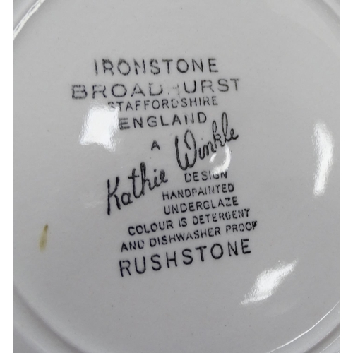 6 - Vintage Retro : a small collection of 'Rushstone , Ironstone ... Ceramics retro ceramics (10) togeth... 