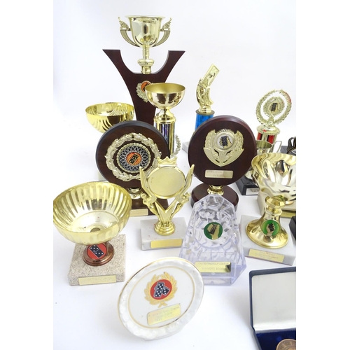 77 - Equestrian: assorted riding and dominoes trophies, together with a large quantity of Buckinghamshire... 