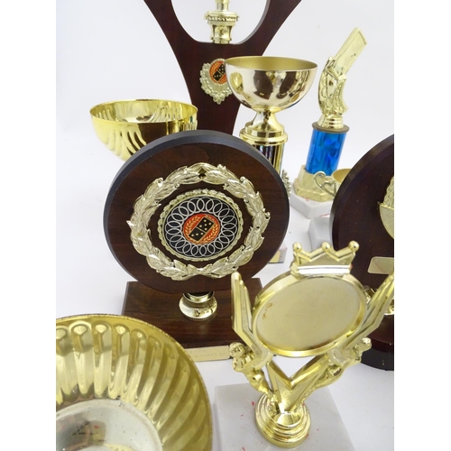 77 - Equestrian: assorted riding and dominoes trophies, together with a large quantity of Buckinghamshire... 