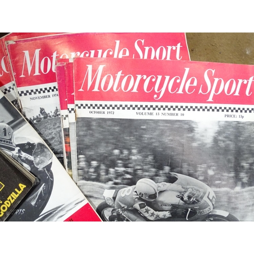 8 - A quantity of vintage motoring magazines and brochures to include Motorcycle Sport magazine, Honda b... 