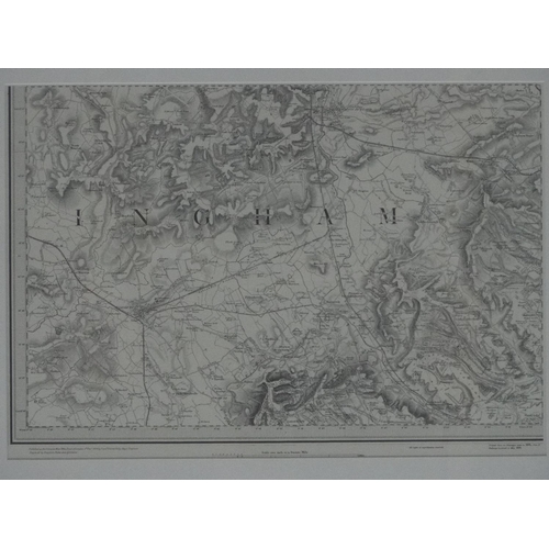 96 - Map: A map of ''Ingham'' published by Ordnance Survey 1st December 1834 . After Lieutenant Colonel C... 