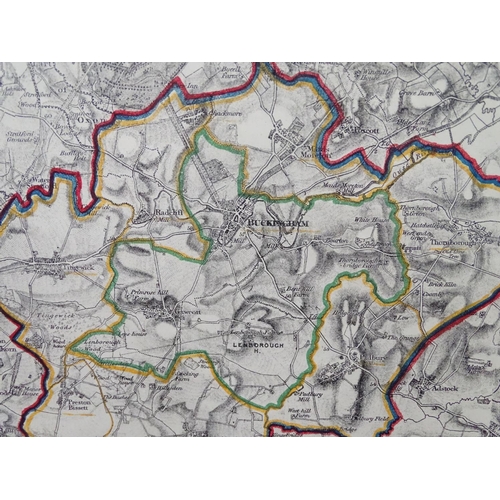 97 - Map: ''Buckingham'' A c1868 map page of Buckingham by Captain R.M Parsons and Colonel Henry James wi... 