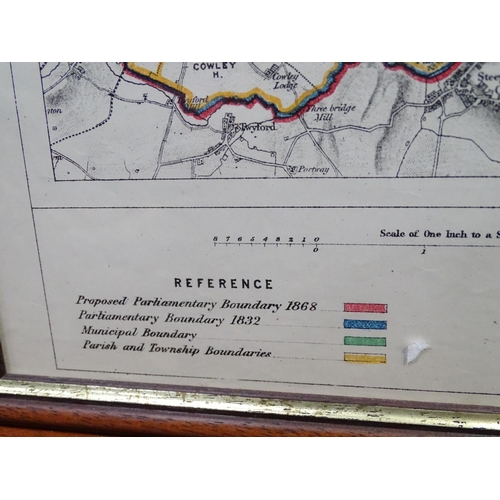 97 - Map: ''Buckingham'' A c1868 map page of Buckingham by Captain R.M Parsons and Colonel Henry James wi... 