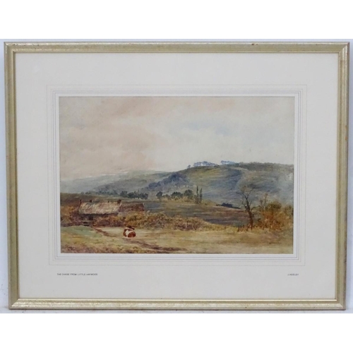 1093 - John Keeley (1849-1930), Watercolour, 'The Chase from Little Haywood' a country vista, Signed and da... 