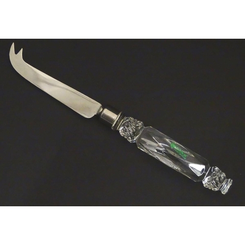 130 - Galway Irish lead Crystal: A boxed Irish cheese knife, marked 'Kerrygold Irish Crystal', 9 1/2'' lon... 