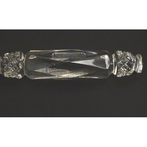 130 - Galway Irish lead Crystal: A boxed Irish cheese knife, marked 'Kerrygold Irish Crystal', 9 1/2'' lon... 