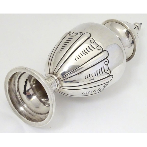 159 - A silver plated  sugar caster / sifter 8'' long