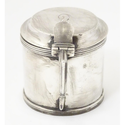 161 - A silver mustard pot hallmarked Birmingham 1912 maker William Hutton & Sons ltd Approx 2'' high