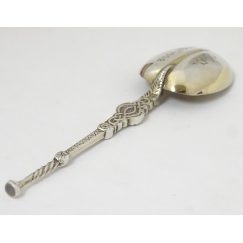 163 - A cased souvenir Coronation / anointing spoon hallmarked Sheffield 1901 maker James Deakin & Sons 4 ... 