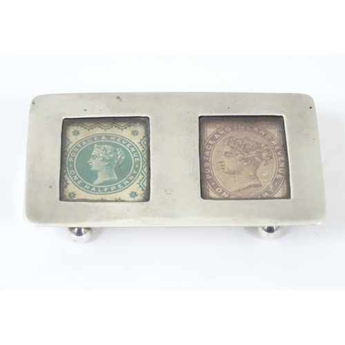 170 - A silver double stamp case with sprung lid.  Hallmarked Birmingham 1901 maker Cornelius Desormeaux S... 