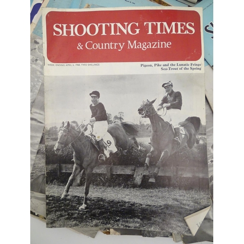 11 - Two boxes of vintage magazines, to include a large quantity of the 'Shooting Times' dating from 1962... 