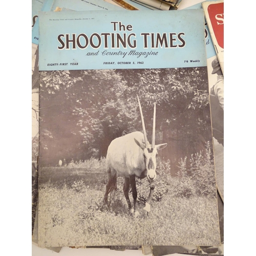 11 - Two boxes of vintage magazines, to include a large quantity of the 'Shooting Times' dating from 1962... 