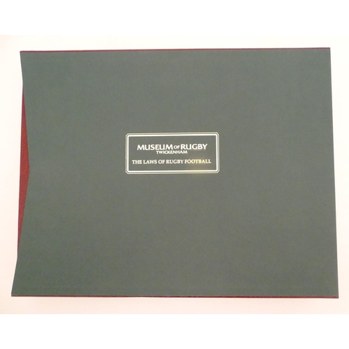 32 - Two timeframed limited edition rugby portfolios by the Museum of Rugby, Twickenham, comprising The L... 