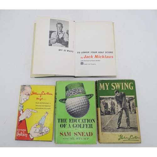 33A - Books: A quantity of books on the subject of golf, titles comprising The Education of a Golfer by Sa... 