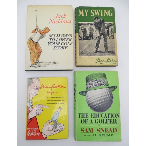 33A - Books: A quantity of books on the subject of golf, titles comprising The Education of a Golfer by Sa... 