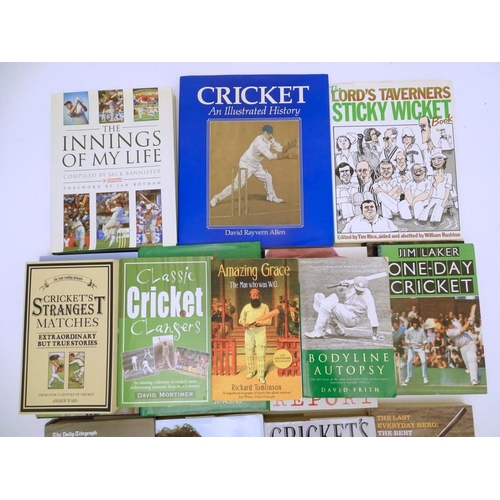 45 - Books: A large quantity of books on the subject of cricket, titles to include In Celebration of Cric... 