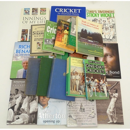 45 - Books: A large quantity of books on the subject of cricket, titles to include In Celebration of Cric... 