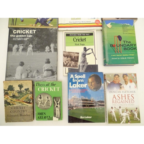 46 - Books: A large quantity of books on the subject of cricket, titles to include Fred Trueman's Cricket... 