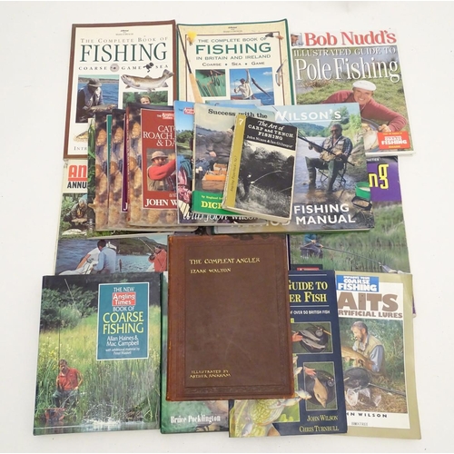 47 - Books: A large quantity of books on the subject of fishing, titles to include The Compleat Angler, b... 