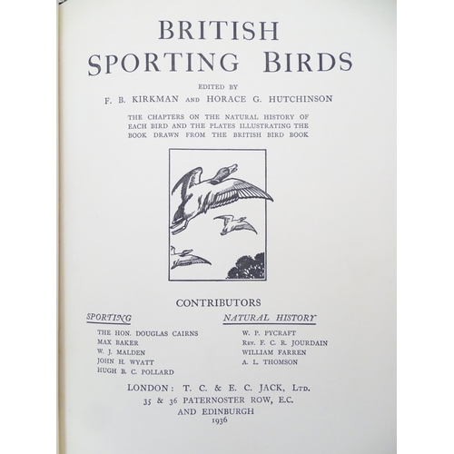 5 - Books: Four books on the subject of game birds and hunting, comprising 'Raising Game Birds in Captiv... 