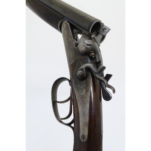 525 - Shotgun: a continental 16 bore 'Model 48' top-lever back action hammergun by Husqvarna, Sweden, prod... 