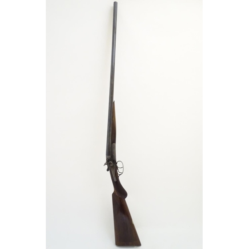 525 - Shotgun: a continental 16 bore 'Model 48' top-lever back action hammergun by Husqvarna, Sweden, prod... 