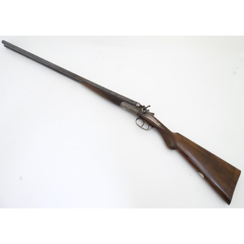 525 - Shotgun: a continental 16 bore 'Model 48' top-lever back action hammergun by Husqvarna, Sweden, prod... 