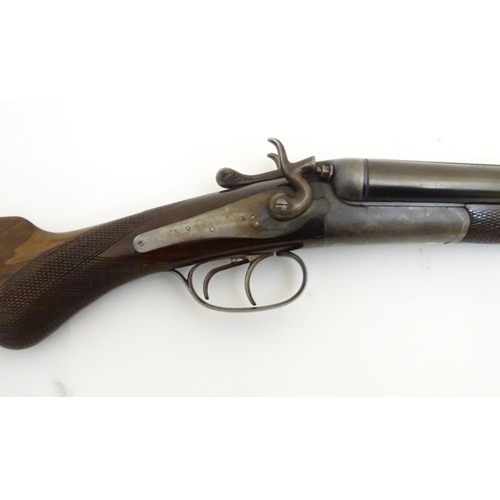 525 - Shotgun: a continental 16 bore 'Model 48' top-lever back action hammergun by Husqvarna, Sweden, prod... 