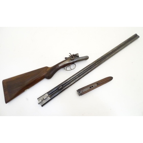 525 - Shotgun: a continental 16 bore 'Model 48' top-lever back action hammergun by Husqvarna, Sweden, prod... 