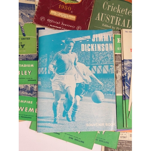 95 - Football and Cricket Programmes: Blackpool vs. Newcastle (Final Tie) 28/4/51, England vs. Scotland (... 