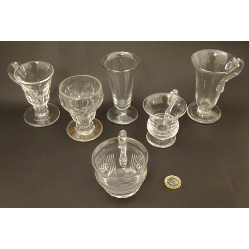 110 - Six assorted late 18th / early 19thC glasses to include jelly, custard etc. glasses. Tallest approx.... 
