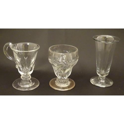110 - Six assorted late 18th / early 19thC glasses to include jelly, custard etc. glasses. Tallest approx.... 