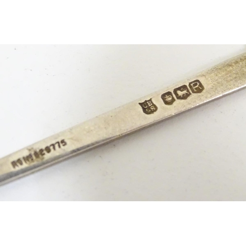 170 - A silver teaspoon with Celtic decoration and engraved M.L.G.C ( possibly Mount Lawley Golf Club ). H... 