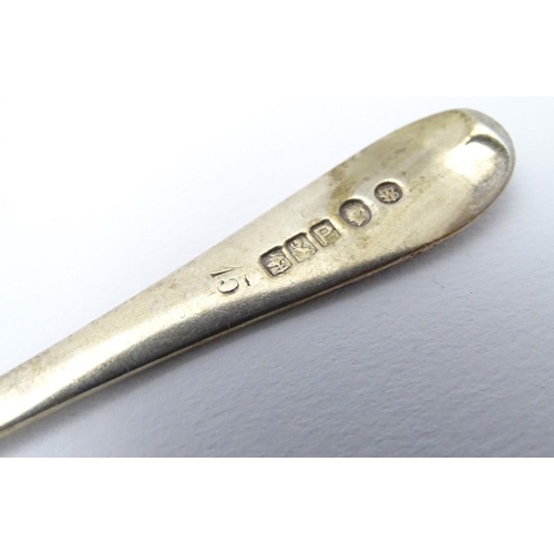 176 - A Victorian Scottish silver teaspoon with engraved decoration, hallmarked 1886, maker WS. Together w... 