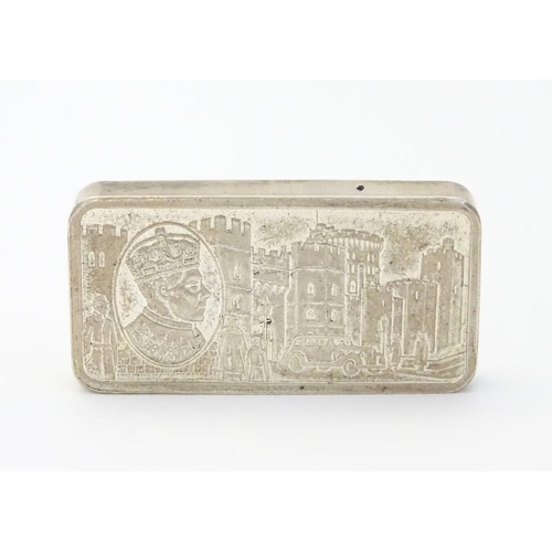 178 - A commemorative silver ingot, titled '1936 Edward VIII, Edward leaving Windsor after announcing his ... 