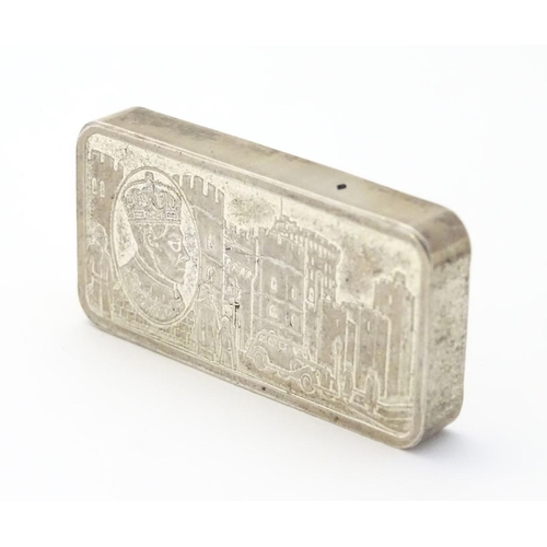 178 - A commemorative silver ingot, titled '1936 Edward VIII, Edward leaving Windsor after announcing his ... 