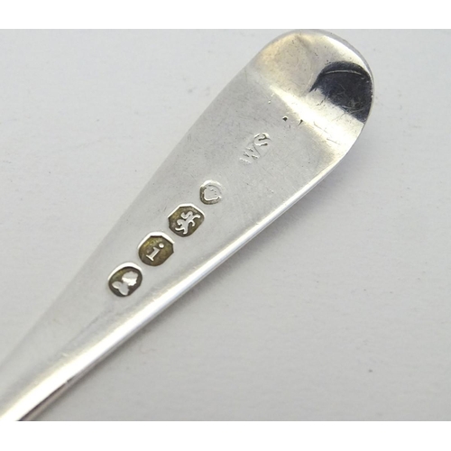 184 - A .800 German silver butter knife with rose decoration to handle together with a teaspoon hallmarked... 