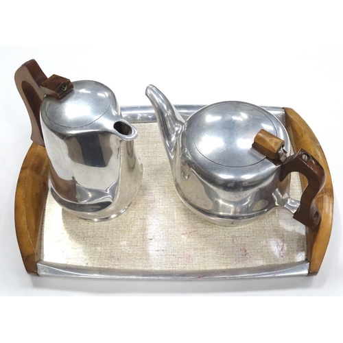 180 - A Peko Ware tray together with a hot water jug and teapot (3)