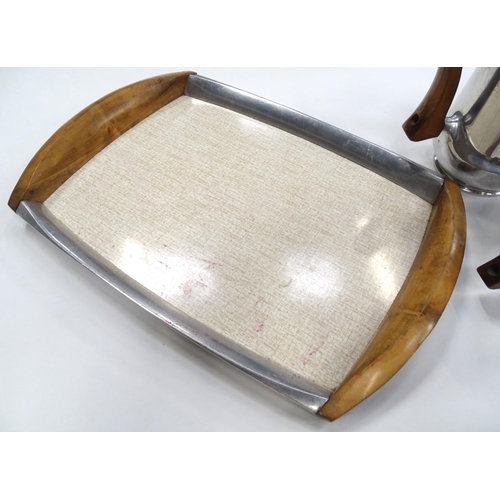 180 - A Peko Ware tray together with a hot water jug and teapot (3)